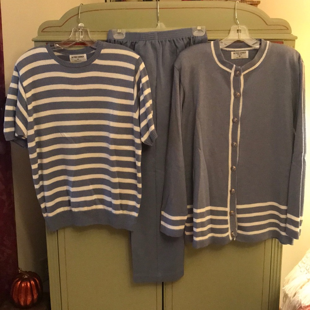 Alfred dunner powder blue set